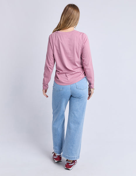 FOXWOOD - SIGNATURE LONG SLEEVE TEE DUSTY ROSE