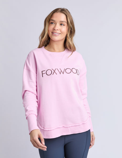 FOXWOOD - SIMPLIFIED METALLIC CREW BRIGHT PINK