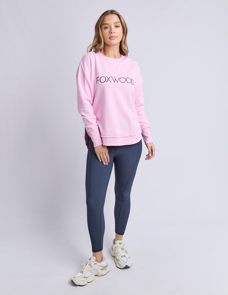 FOXWOOD - SIMPLIFIED METALLIC CREW BRIGHT PINK