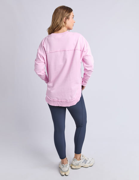 FOXWOOD - SIMPLIFIED METALLIC CREW BRIGHT PINK