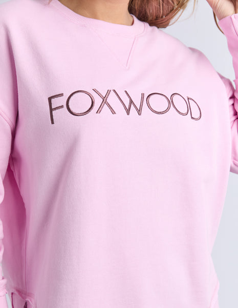FOXWOOD - SIMPLIFIED METALLIC CREW BRIGHT PINK