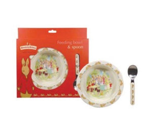 BUNNYKINS FEEDING BOWL & SPOON SET - RUNNING RED