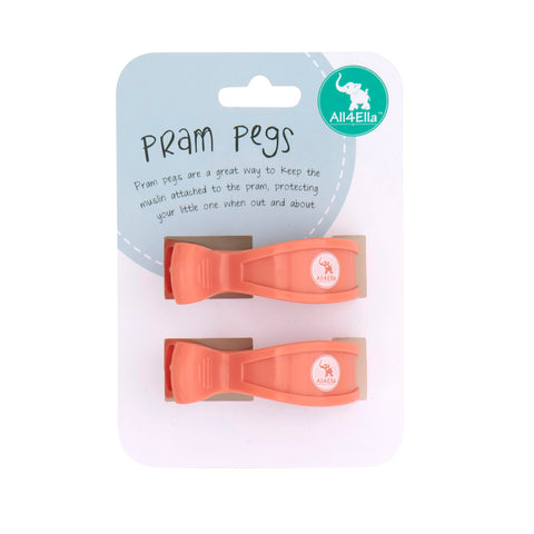 ALL4ELLA - 2PK PRAM PEGS CORAL